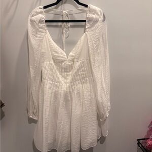 Astr White Backless Dress